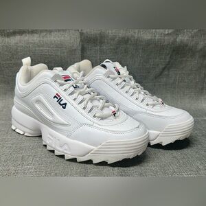 Fila White Chunky Sneakers with Logo